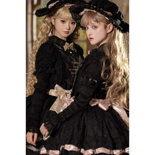 暮眠小镇lolita裙新品天使与梦境之诗原创洛丽op塔连衣裙黑色汇总