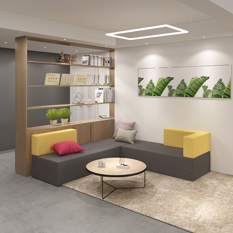 Office train mechanism sofa Rest area originality The reception leisure time modern Simplicity Fabric art sofa tea table combinationin the Business/Office Furniture , Office Furniture , Parlor sofa/Tea table , Sofa  category - from Buy2taobao.com to provide professional Taobao agent buy service