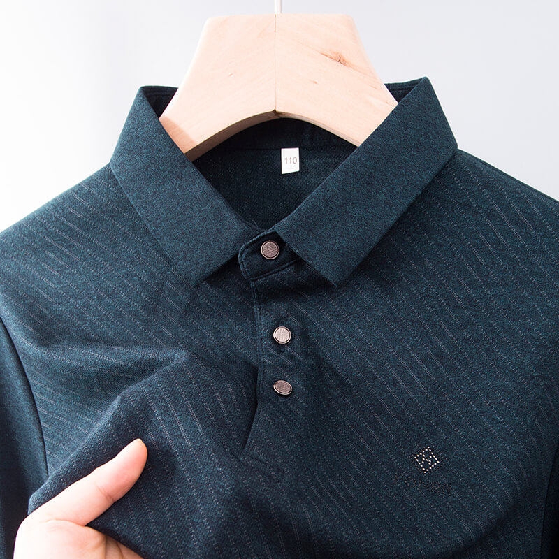 高端男士磨毛长袖t恤中老年爸爸春秋装上衣内搭打底单件秋衣外穿