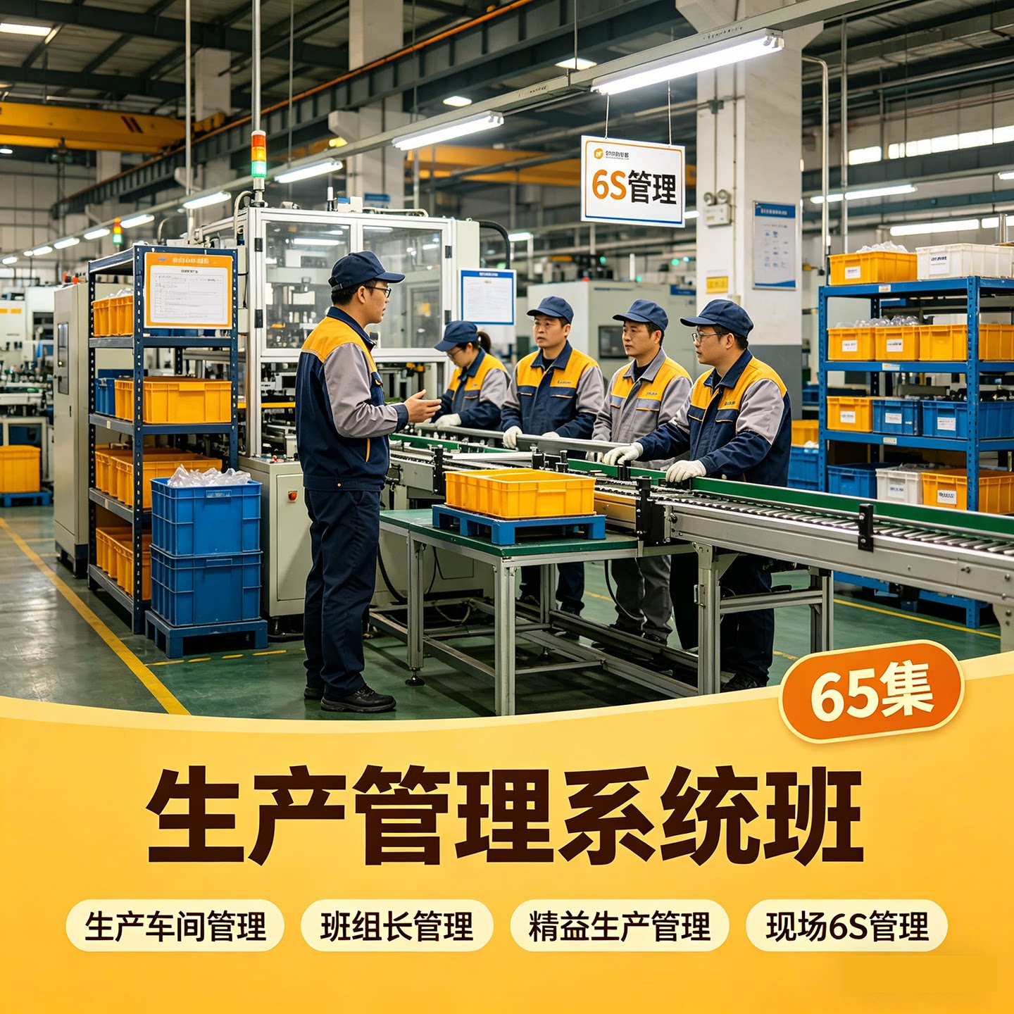 生产车间管理培训课程工厂车间主任班组长精益生产5S管理视频教程