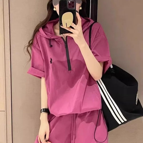 大码休闲运动套装女夏胖mm300斤