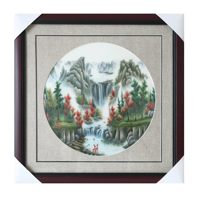 纯手工苏绣刺绣苏绣画特色工艺品