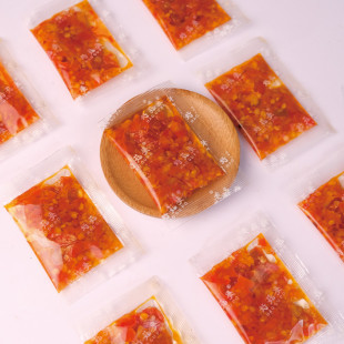 好菇婆潮汕特产辣椒酱小包装 香辣拌面酱下饭 10g餐饮商用迷你袋装