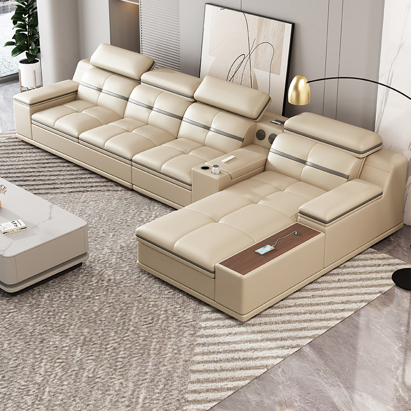 政府补贴真皮沙发贵妃组合套装头层牛皮佛山家具沙发客厅现代简约