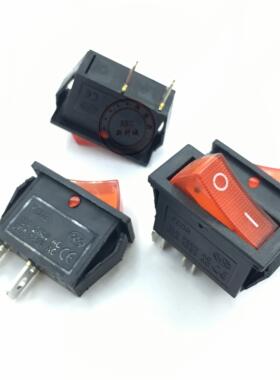 电源按键按钮船型开关长30 宽14MM红色无灯3脚2档16A/250V20A125V