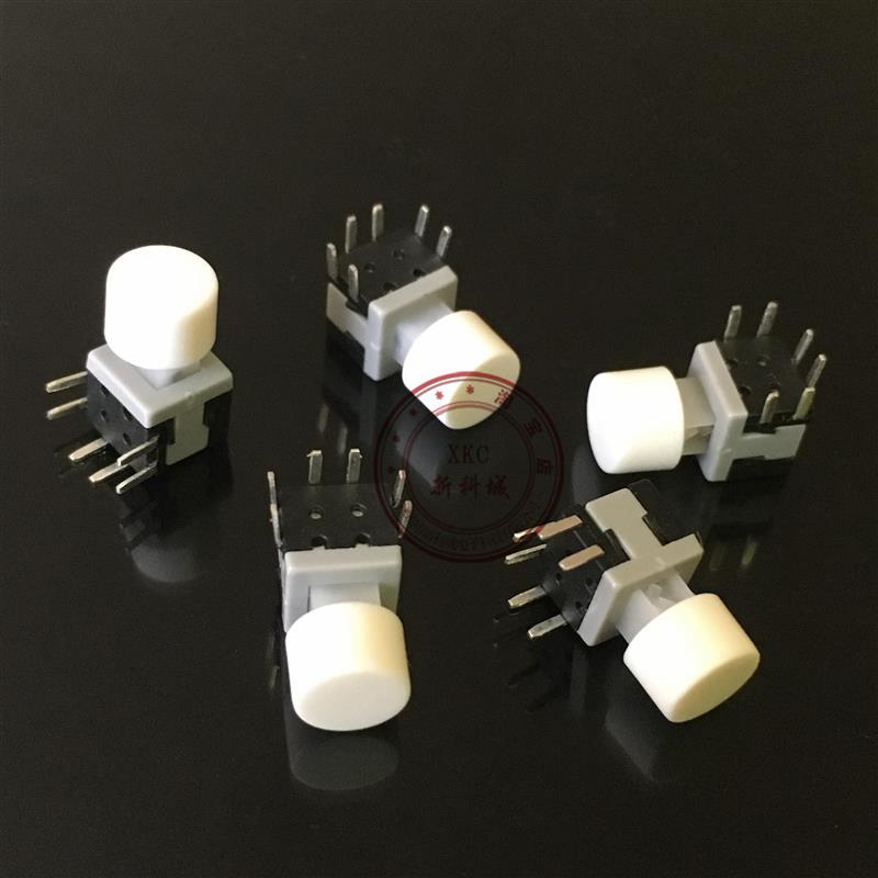 超微小自锁开关侧按卧式长宽5.8MM 总高度10MM 直插6脚 带帽11MM