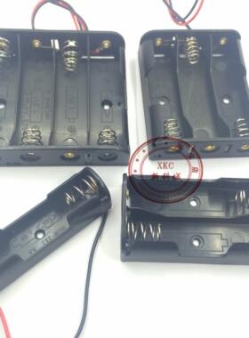 DIY制作7号5号AAA电池座234节并联电池盒1.5V3V4.5V6V带线150mm