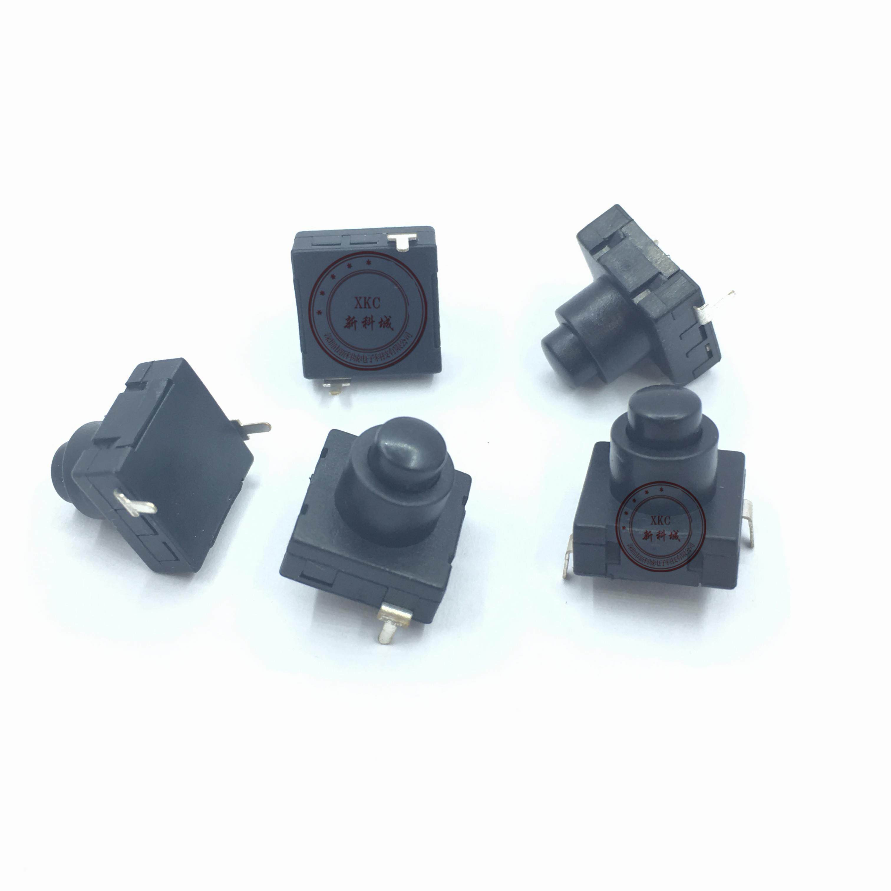 5 机械点动点通按钮 自锁开关 两脚 直插