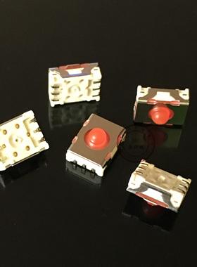 进口 红色圆头红头按键按钮开关 6脚贴片 长6.2宽5.1高度3.9MM