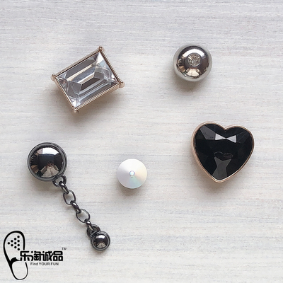 新款Crocs配饰正品洞洞鞋花金属