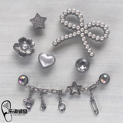 新款Crocs配饰洞洞鞋花金属鞋扣