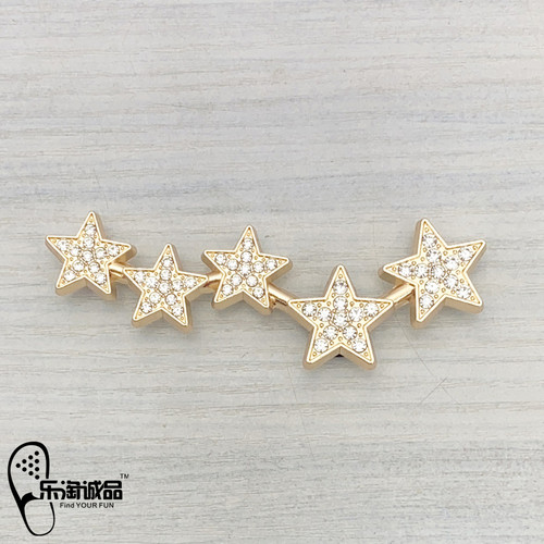 新款Crocs配饰洞洞鞋花 金属质感钻石星连星鞋扣配件卡骆驰智必星