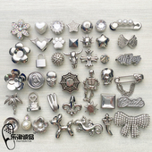 Crocs鞋 饰品金属银色鞋 花正品 配饰 新款 上装 洞洞鞋 鞋 扣配件卡骆驰