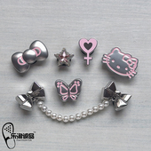 饰品金属可爱KT猫鞋 2026新款 扣卡骆驰 花 上装 Crocs配饰洞洞鞋 鞋