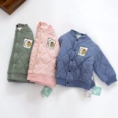 衣拉拉儿童棉衣棉袄秋冬加厚男女童宝宝开衫 夹棉内胆棉上衣棉服