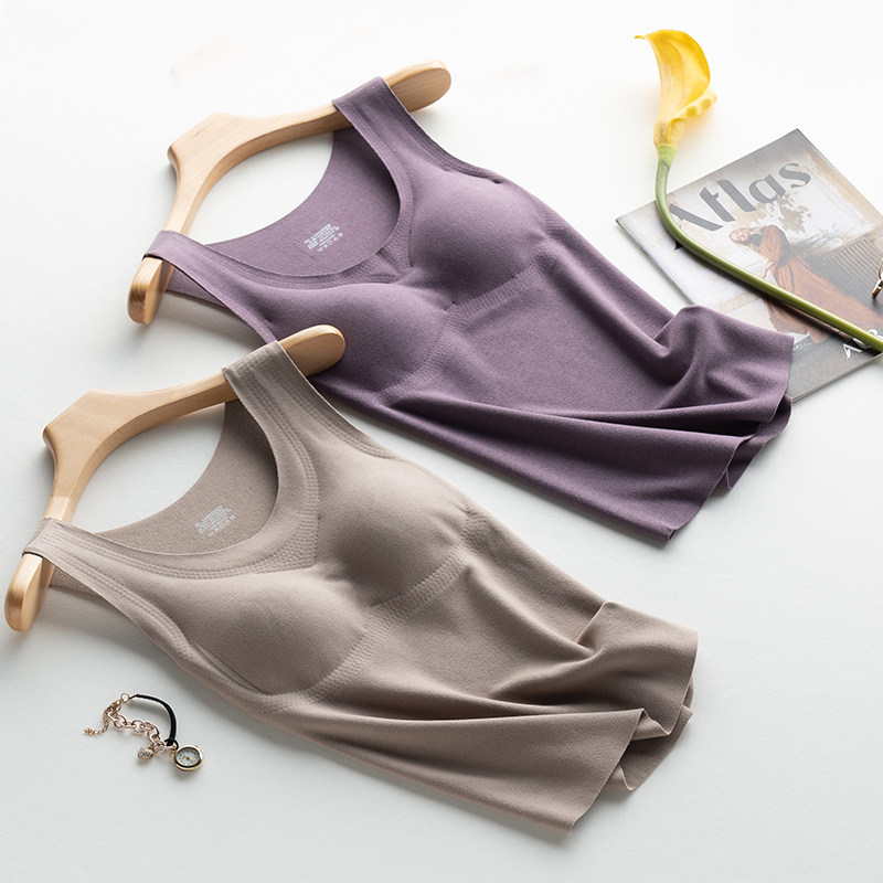 德绒无痕保暖背心女带胸垫加绒加厚自发热打底衫双面磨毛保暖内衣,女士内衣/男士内衣/家居服,保暖上装,淘宝优惠券,粉丝福利购,淘宝优惠卷