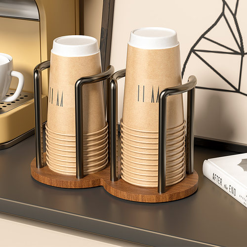 中古风胡桃木一次性杯子取杯器