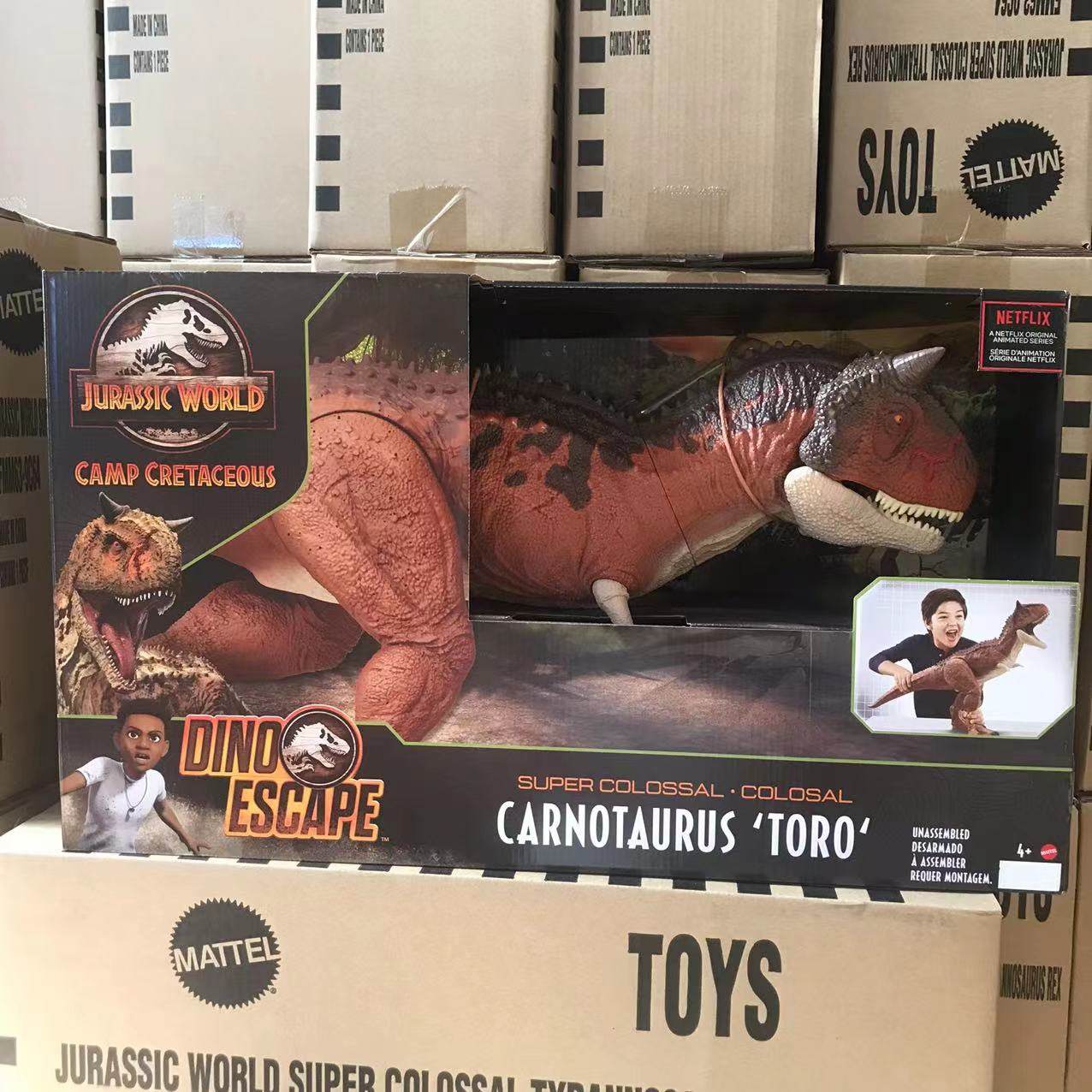 MATTEL 쥬라기 세계 거대한 황소 드래곤 HBY86 소년과 어린이 장난감 대형 시뮬레이션 동물 모델