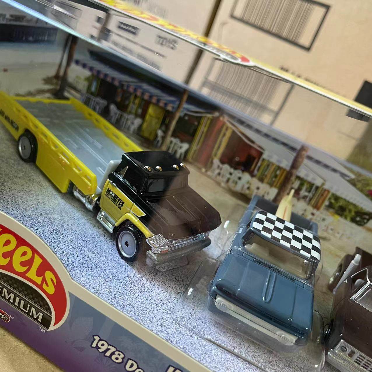 핫휠 클래식 컬렉션 미국 차고 픽업 트럭 합금 4팩 선물 상자 철 바닥 고무 타이어 GMH39