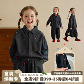 宝宝春装 砚台家童装 儿童外套女宝春秋牛仔裤 套装 裙子 女童牛仔衬衫