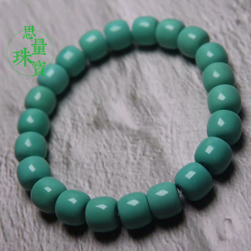 천연 후베이 원래 광산 청록색 팔찌 팔찌 액세서리 구슬과 남성과 여성을위한 구식 배럴 구슬 느슨한 구슬 단일 구슬 높은 도자기