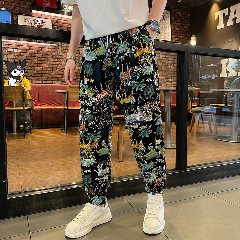 宽松潮流潮牌九分小脚休闲裤