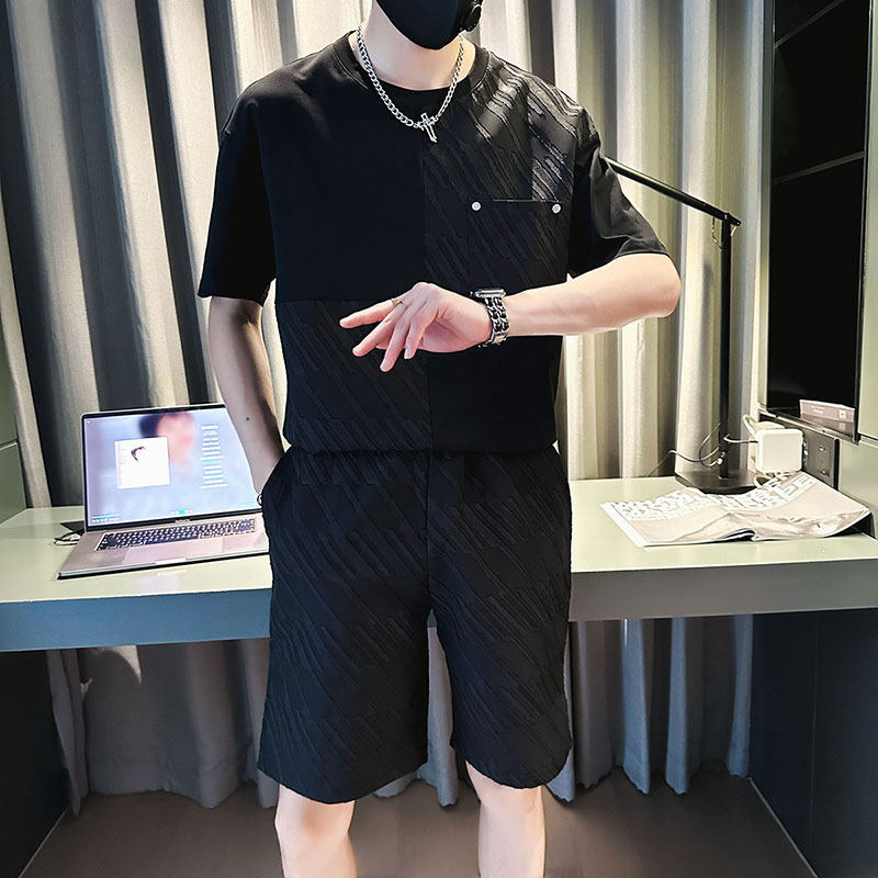五分裤2023新款男装搭配一套