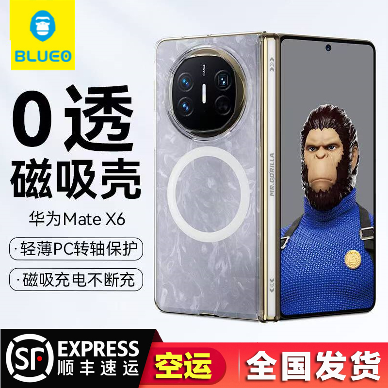 蓝猩华为MateX6透明中轴保护壳