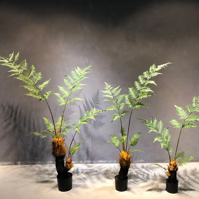 仿真树金丝猴蕨软装室内植物造景客厅摆件金毛狗蕨盆栽假树绿植