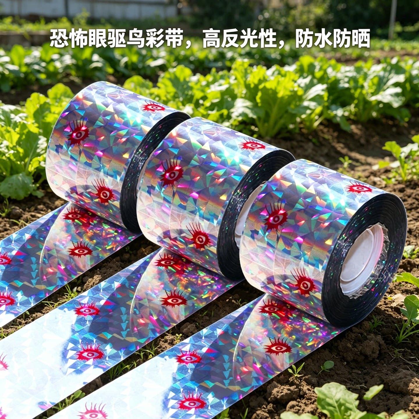 高闪镭射加厚反光惊鸟胶带