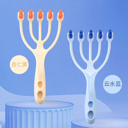 九爪头部按摩器八爪鱼头皮放松神器经络疏通挠头梳五爪滚珠按摩器