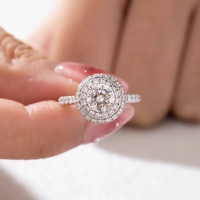 hws925纯银钻戒海瑞温斯顿戒指