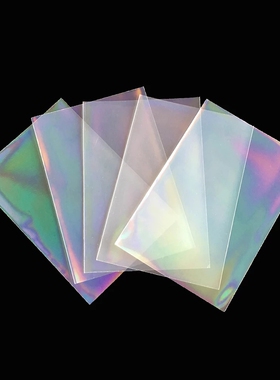 彩虹闪镭射卡套卡膜游戏卡保护套透明万智牌口袋妖怪游戏王拍立得