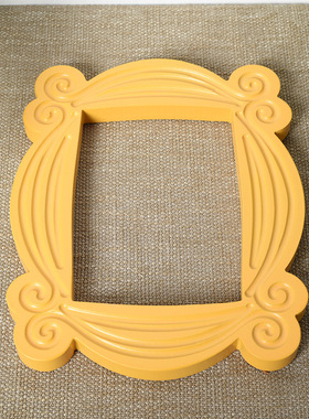 老友记Friends大门挂件莫妮卡家门装饰框黄色相框木制工艺品摆件