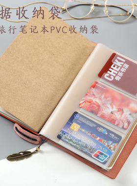 Traveler's旅行者笔记本透明磨砂拉链袋 名片 票据收纳袋