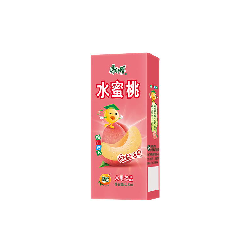 康师傅水蜜桃味果汁250ml*12盒水果饮品纸盒装果味饮料外卖专用