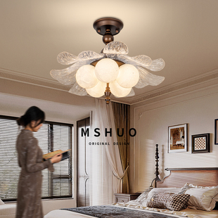 卧室吸顶灯法式 现代简约大气房间灯饰 复古中古风主卧书房灯具美式