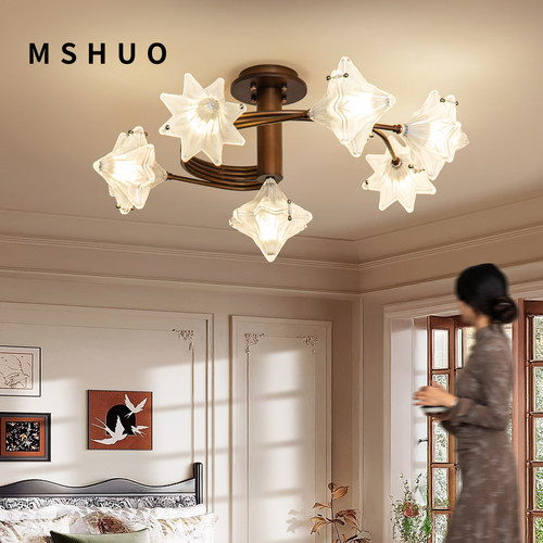 星星设计师款高级感美式卧室灯