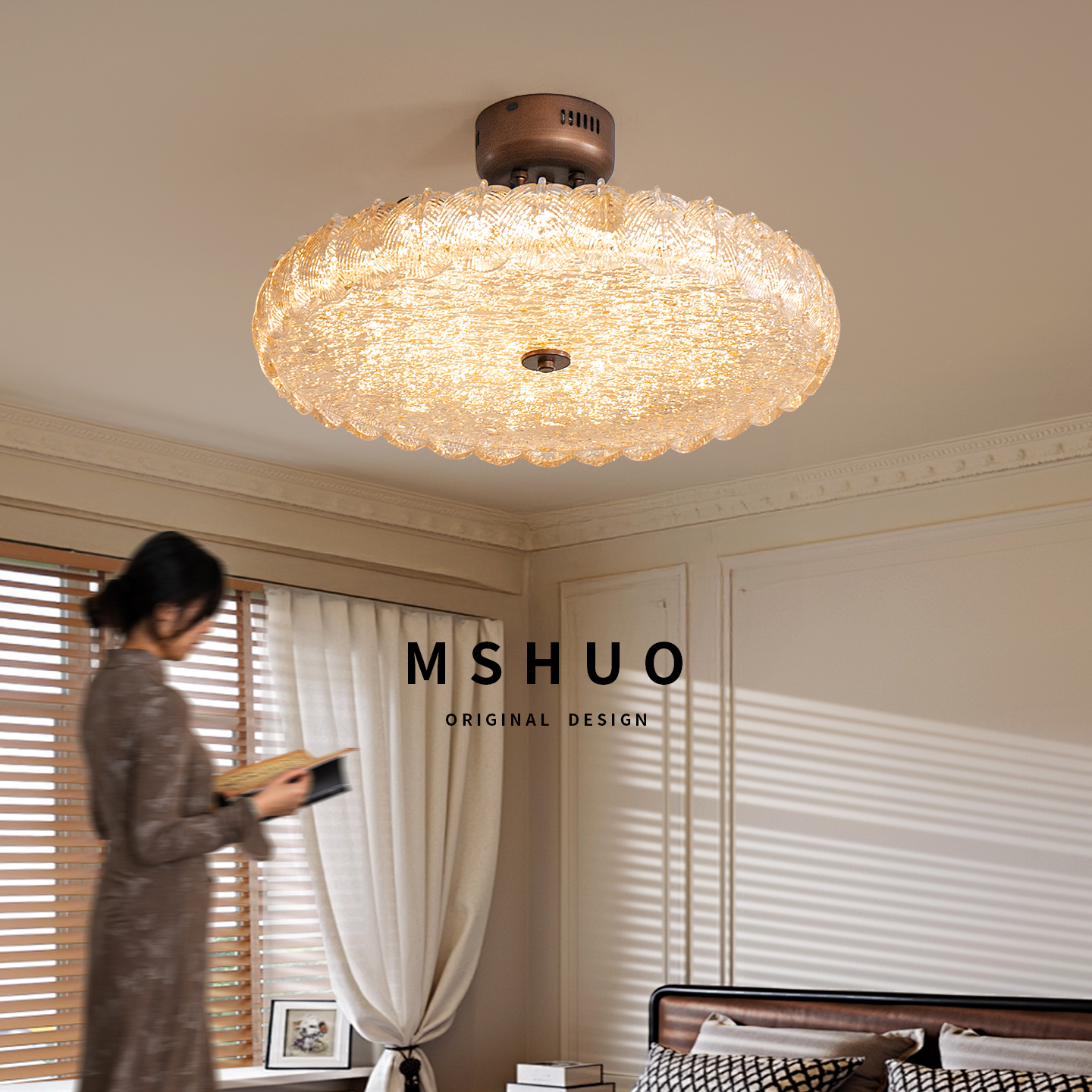 设计师款大气高级感中古风卧室灯