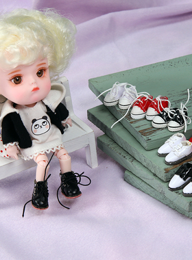 ICY DBS中布娃娃靴子obitsu11鞋子八分娃娃鞋靴子布鞋平底猫咪鞋