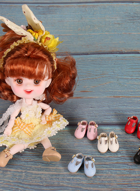 ob11鞋Middie ICY DBS中布娃娃holala bjd8分娃鞋子嘟嘟娃小皮鞋