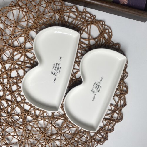 原单 日本PUEBCO陶瓷眼镜托盘创意桌面小物收纳盘简约书桌摆件