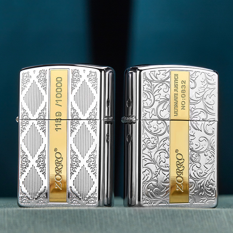 ZORRO/佐罗Z92013/92014双色唐草煤油打火机高档纯铜防风代发