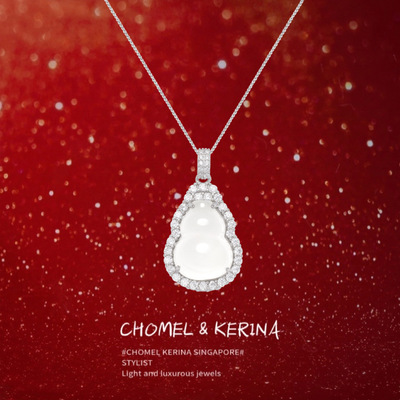 寓意：福禄双至——白玉福禄项链