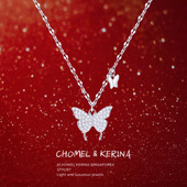 「闪耀蝴蝶」纯银s999项链女轻奢小众高级感锁骨链送闺蜜生日礼物