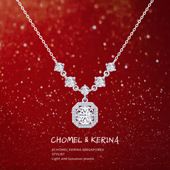 「闪耀方钻」纯银s999小方糖项链女轻奢小众高级感锁骨链生日礼物