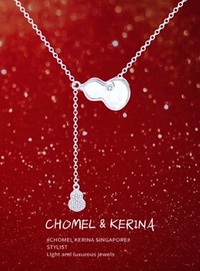 贝母葫芦项链ins纯银轻奢小众