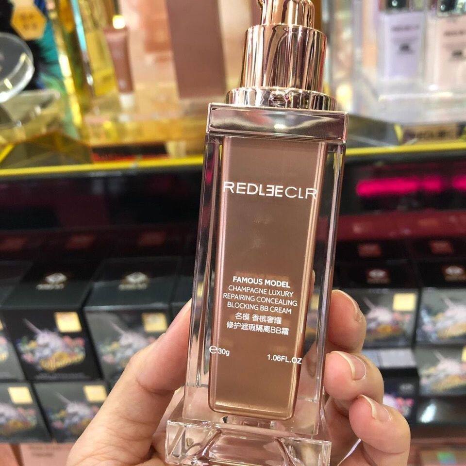 瑞莉名模遮瑕bb霜香槟奢耀隔离保湿cc霜轻薄透气遮红血丝孕妇可用