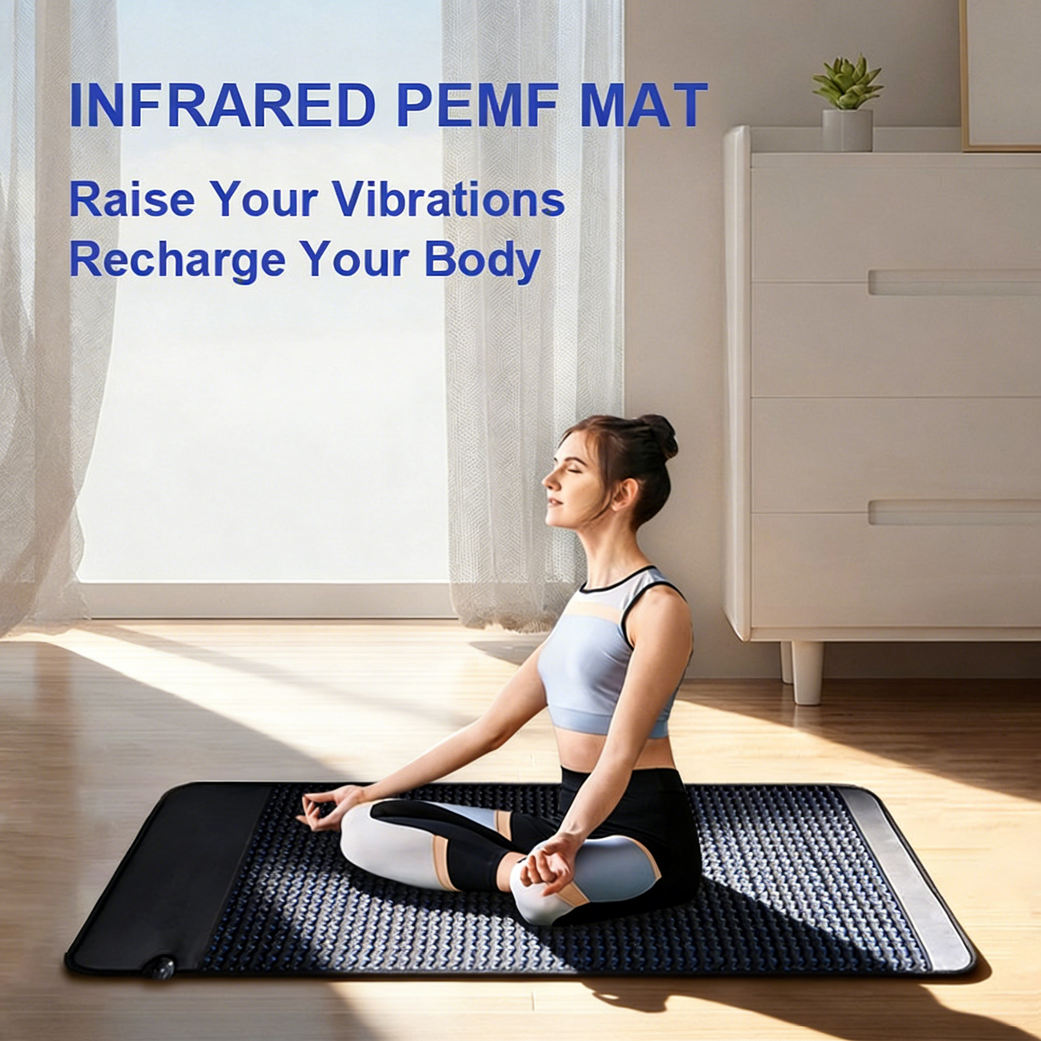 PEMF低频脉冲电磁场远红外有序磁场理疗垫负离子水晶热敷能量床垫