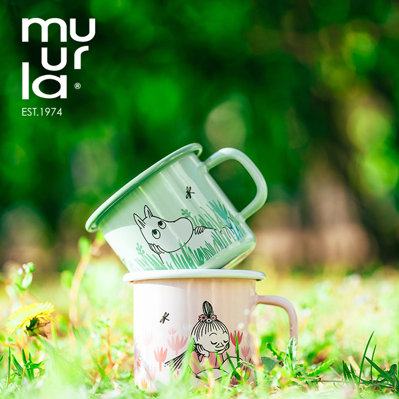 芬兰muurla可爱儿童搪瓷杯
